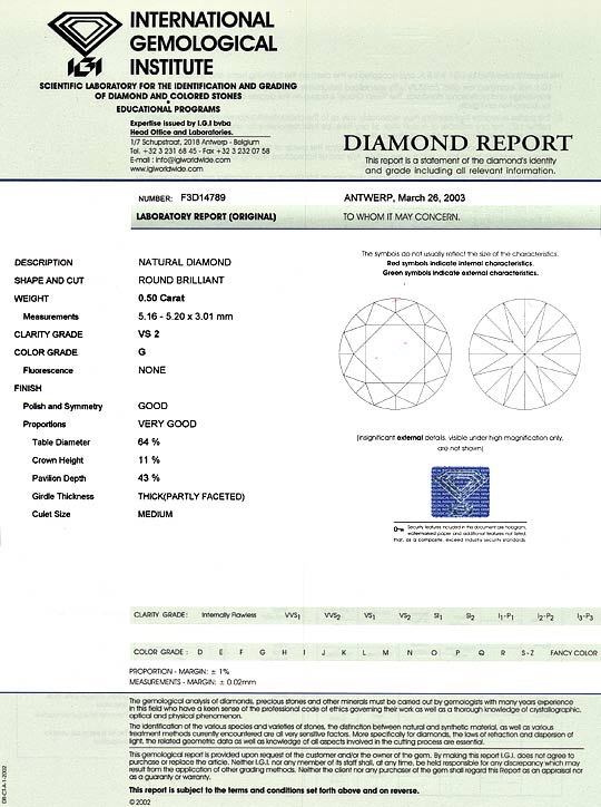 Foto 9 - Brillant 0,50 IGI VS2 Top Wesselton Diamant Halbkaräter, D6001