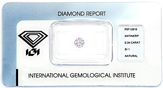Foto 1 - Natural Faint Pink Diamant 0,348ct Rosa Brillant SI IGI, D6020