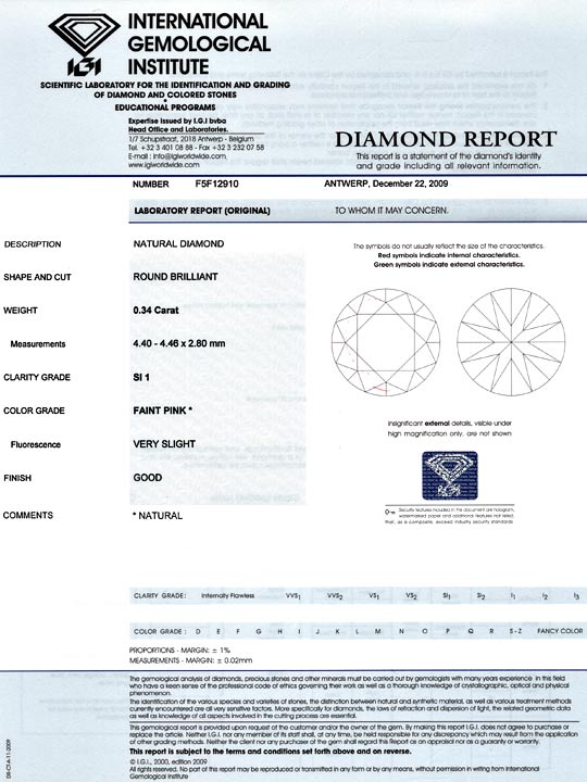 Foto 9 - Natural Faint Pink Diamant 0,348ct Rosa Brillant SI IGI, D6020