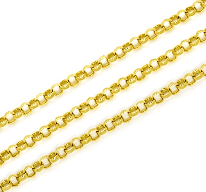 Foto 2 - Erbsen Halskette 47cm lang in 14K Gelbgold, K3325