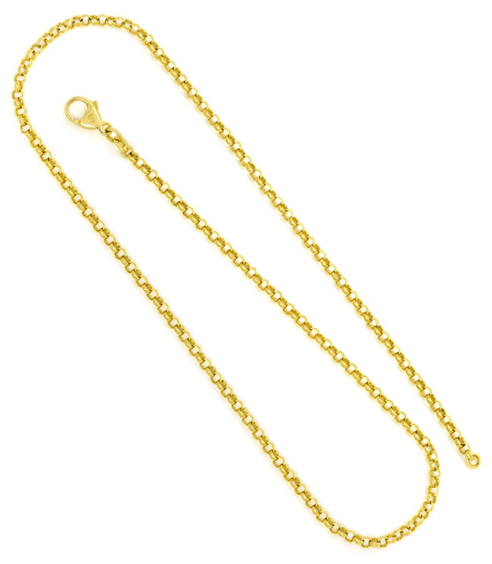 Foto 3 - Erbsen Halskette 47cm lang in 14K Gelbgold, K3325