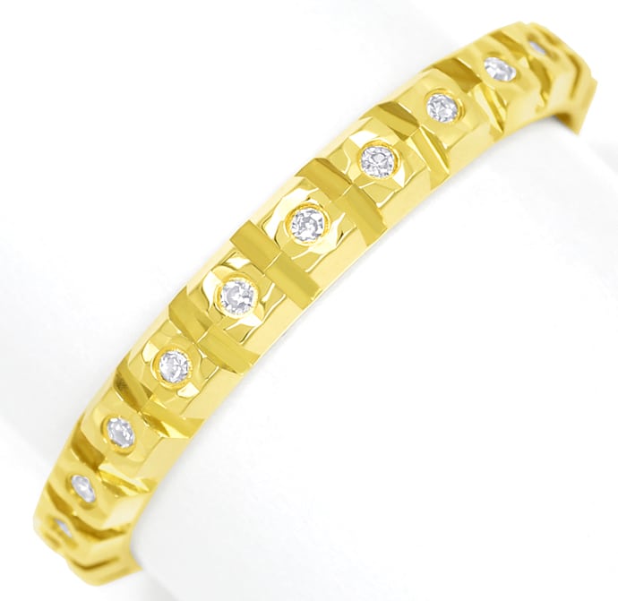 Foto 2 - Vollmemoryring 23 Diamanten in zierlichem Gelbgold-Ring, Q0080