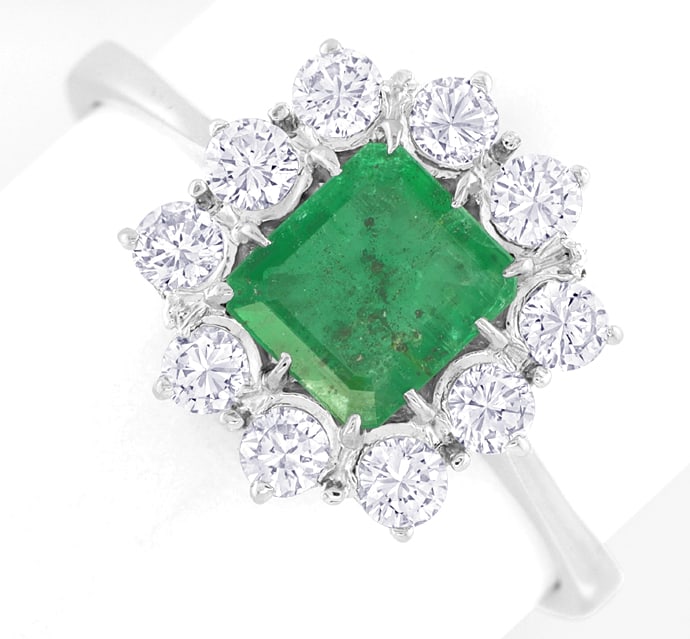 Foto 2 - Nobler Smaragd-Brillanten-Ring 18K Weißgold, S5936